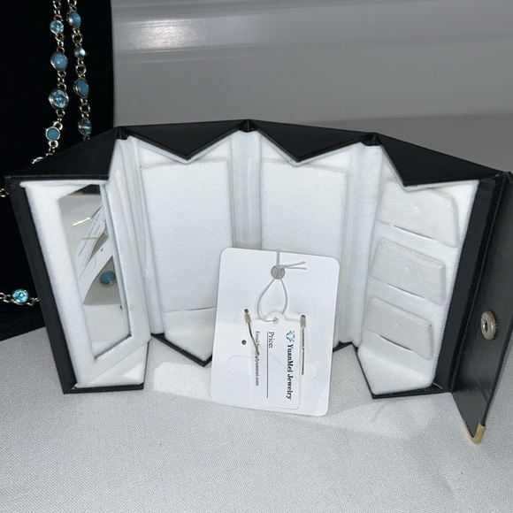 YuanMei | Blue & Gold Tone | Necklace & Earring Set | New With Tags - Picture 5 of 6